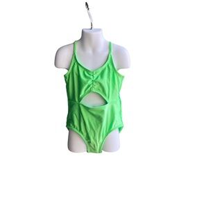Girls Cat And Jack Green Swimsuit M 8